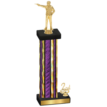 Accented Single Purple Glacier Second Place Shooter Trophy