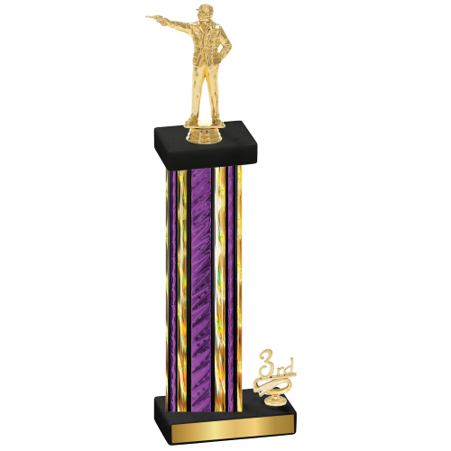 Accented Single Purple Glacier Third Place Shooter Trophy