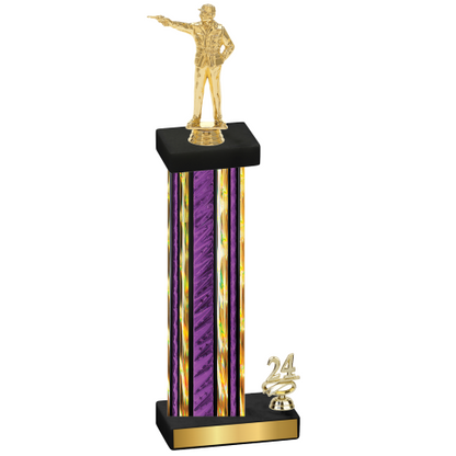 Accented Single Purple Glacier Year Shooter Trophy