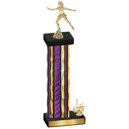 Accented Single Purple Glacier First Place Skater Trophy