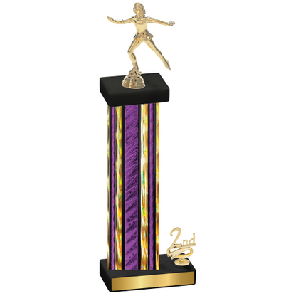Accented Single Purple Glacier Second Place Skater Trophy