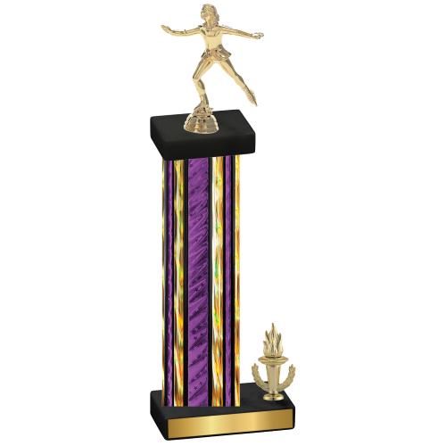 Accented Single Purple Glacier Victory Skater Trophy