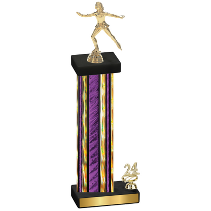 Accented Single Purple Glacier Year Skater Trophy