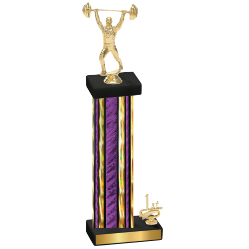 Accented Single Purple Glacier First Place Weights Trophy