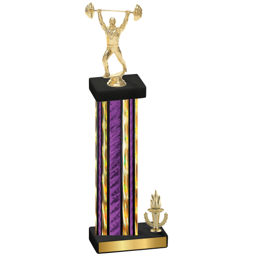 Accented Single Purple Glacier Victory Weights Trophy