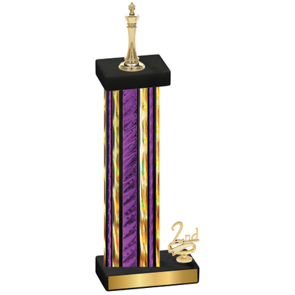 Accented Single Purple Glacier Second Place Chess Trophy