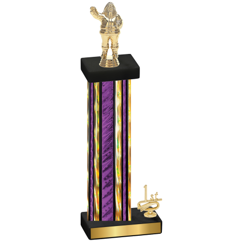 Accented Single Purple Glacier First Place Holiday Trophy