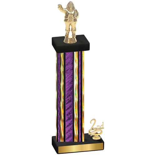 Accented Single Purple Glacier Second Place Holiday Trophy
