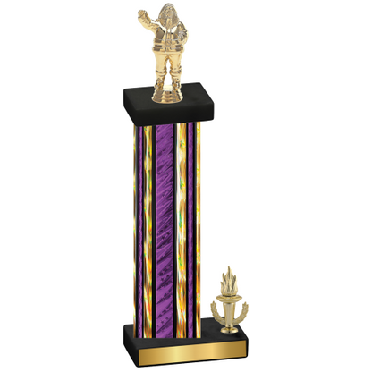 Accented Single Purple Glacier Victory Holiday Trophy