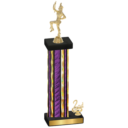 Accented Single Purple Glacier Second Place Majorette Trophy