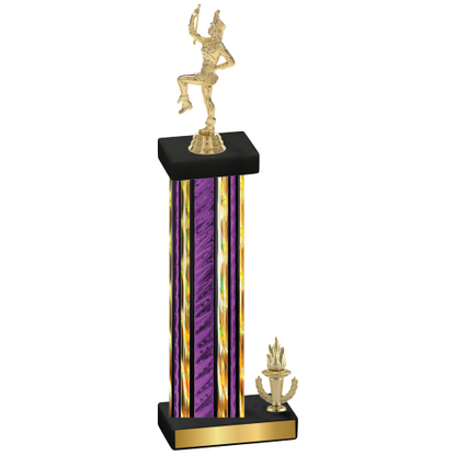 Accented Single Purple Glacier Victory Majorette Trophy