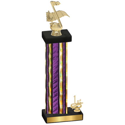 Accented Single Purple Glacier First Place Music Trophy