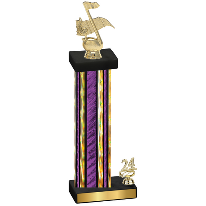 Accented Single Purple Glacier Year Music Trophy