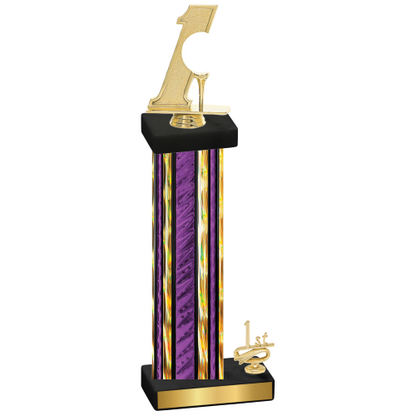 Accented Single Purple Glacier First Place Golf Trophy