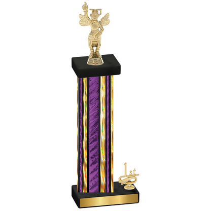 Accented Single Purple Glacier First Place Academics Trophy