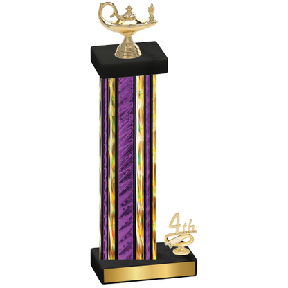 Accented Single Purple Glacier Fourth Place Academics Trophy