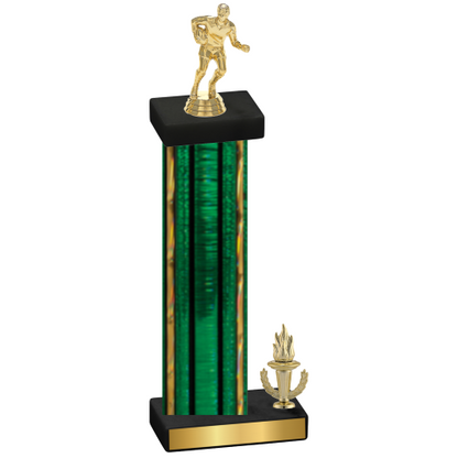 Accented Single Green Glacier Victory Rugby Trophy