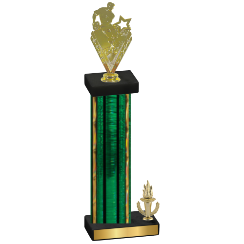 Accented Single Green Glacier Victory Rugby Trophy