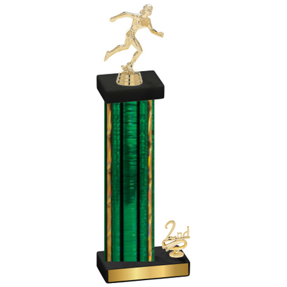 Accented Single Green Glacier Second Place Running Trophy