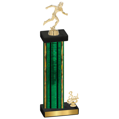 Accented Single Green Glacier Third Place Running Trophy