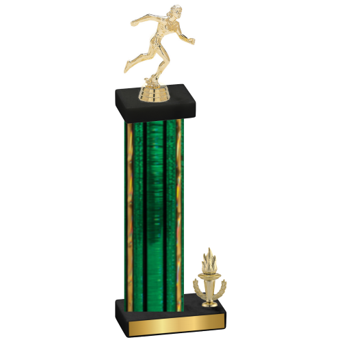 Accented Single Green Glacier Victory Running Trophy