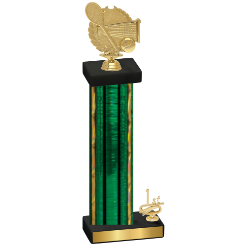 Accented Single Green Glacier First Place Tennis Trophy