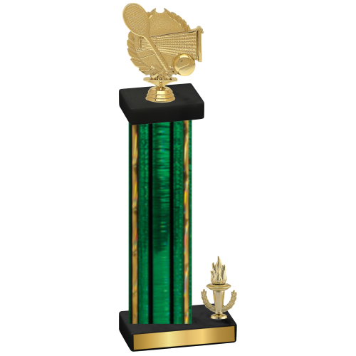 Accented Single Green Glacier Victory Tennis Trophy