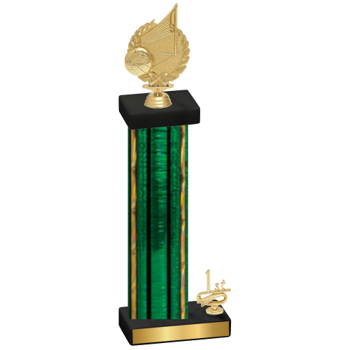Accented Single Green Glacier First Place Volleyball Trophy
