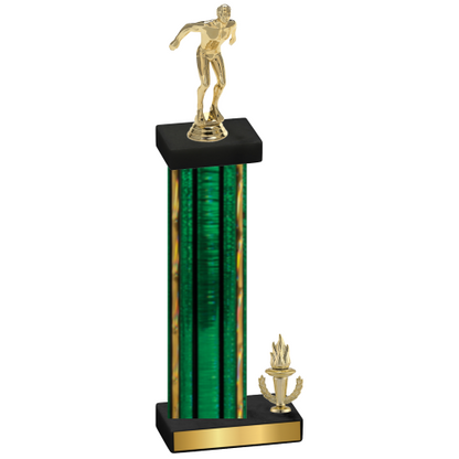 Accented Single Green Glacier Victory Swimming Trophy