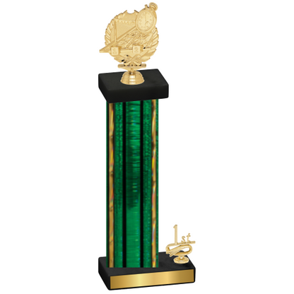 Accented Single Green Glacier First Place Swimming Trophy