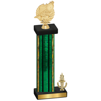 Accented Single Green Glacier Victory Swimming Trophy