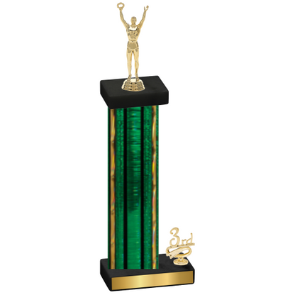 Accented Single Green Glacier Third Place Victory Trophy