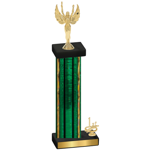 Accented Single Green Glacier First Place Victory Trophy