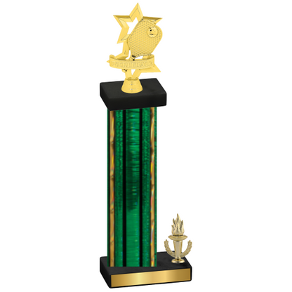 Accented Single Green Glacier Victory Pickleball Trophy