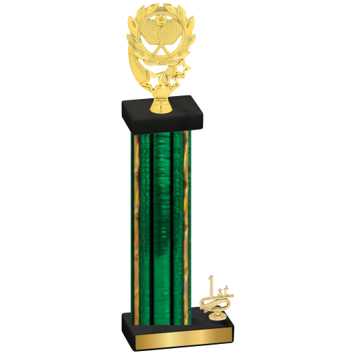 Accented Single Green Glacier First Place Pickleball Trophy