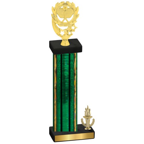 Accented Single Green Glacier Victory Pickleball Trophy