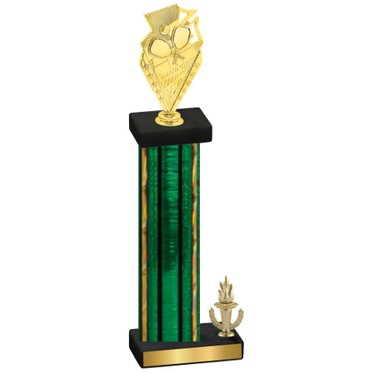 Accented Single Green Glacier Victory Pickleball Trophy