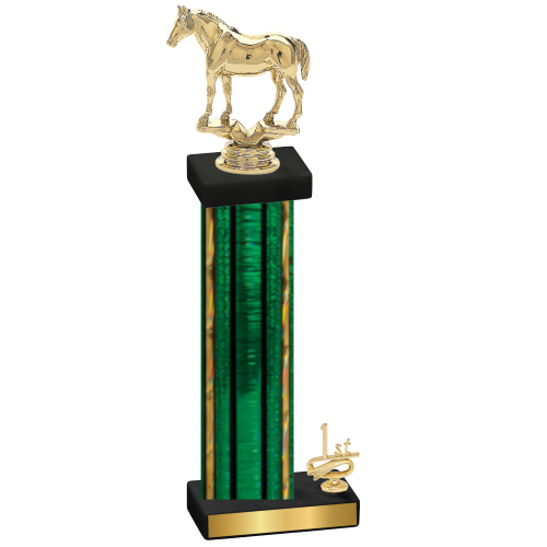 Accented Single Green Glacier First Place Horses Trophy