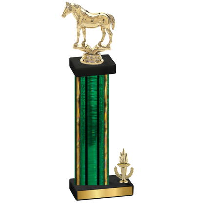 Accented Single Green Glacier Victory Horses Trophy