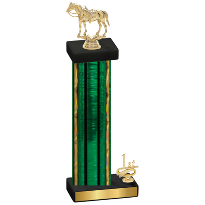 Accented Single Green Glacier First Place Horses Trophy