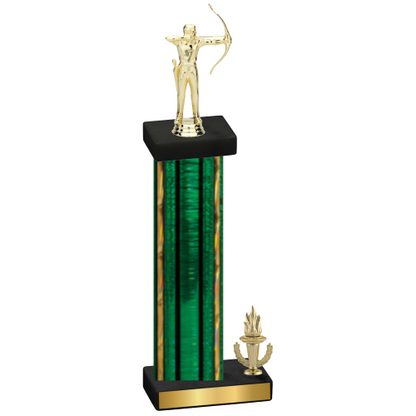 Accented Single Green Glacier Victory Archery Trophy