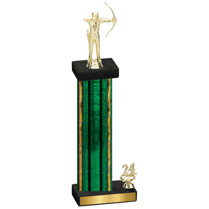 Accented Single Green Glacier Year Archery Trophy