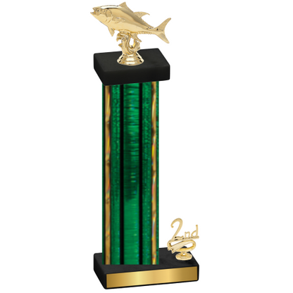 Accented Single Green Glacier Second Place Fishing Trophy