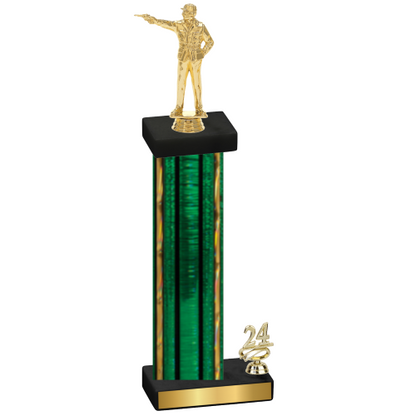 Accented Single Green Glacier Year Shooter Trophy