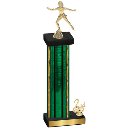 Accented Single Green Glacier Second Place Skater Trophy