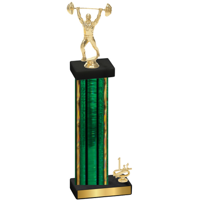 Accented Single Green Glacier First Place Weights Trophy