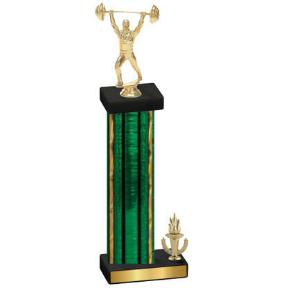 Accented Single Green Glacier Victory Weights Trophy