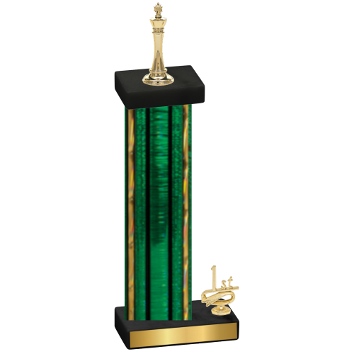 Accented Single Green Glacier First Place Chess Trophy