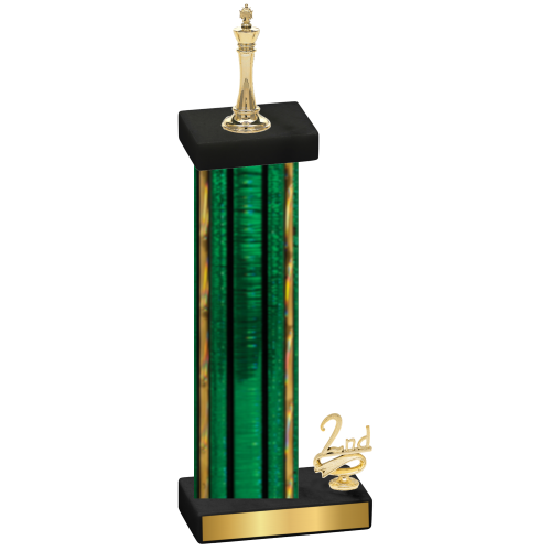 Accented Single Green Glacier Second Place Chess Trophy