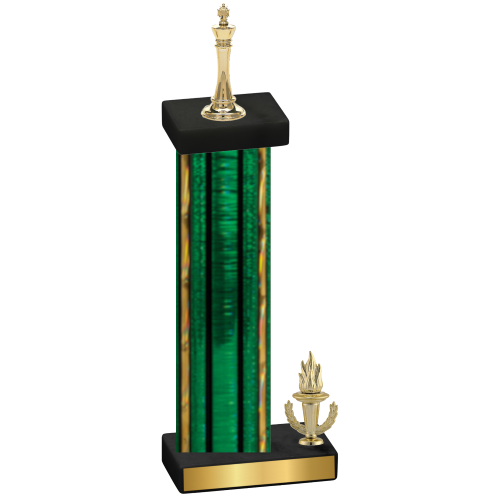 Accented Single Green Glacier Victory Chess Trophy